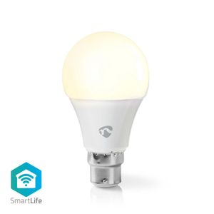 Nedis WIFILW12WTB22 Smartlife Led Bulb Wi-fi B22 800 Lm 9 W Warm Wit 2700 K Energieklasse: A+ Android™ & Ios A60