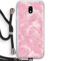 Abstract Painting Pink: Samsung Galaxy J3 (2017) Transparant Hoesje met koord