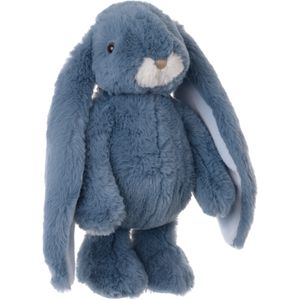 Bukowski pluche konijn knuffeldier - blauw - staand - 40 cm - luxe knuffels