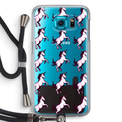 Musketon Unicorn: Samsung Galaxy S6 Transparant Hoesje met koord