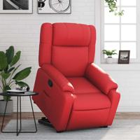 Sta-op-stoel kunstleer rood