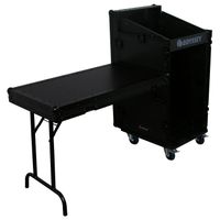 Odyssey Innovative Designs Pro Combo Rack with Side Table and Casters DJ-tafel - thumbnail