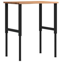 VidaXL Werkbank 80x60x(71,5-98) cm eikenhout lichtbruin