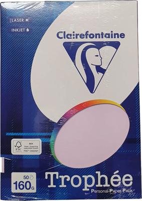 Lila A4 papier 160 gram 50 vel Clairefontaine Trophée