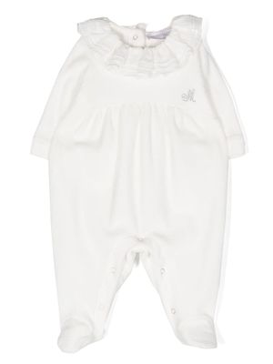 Monnalisa blouse en coton à col volanté - Blanc