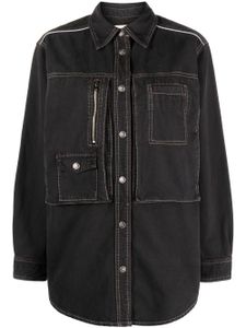 ISABEL MARANT surchemise en chambray - Noir