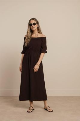 Studio Anneloes Saturday Dress 13803 Jurk 8700 Espresso