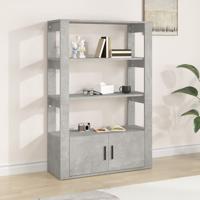 Dressoir 80x30x119,5 cm bewerkt hout betongrijs