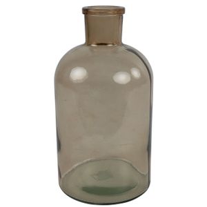 Countryfield Vaas - lichtbruin/transparant - glas - Apotheker fles vorm - D14 x H27 cm   -