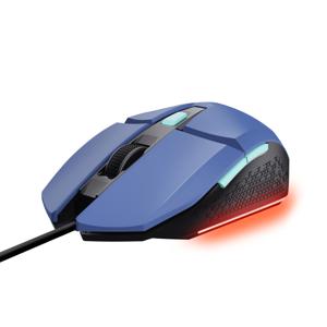 Trust GXT109B FELOX Gaming-muis Kabelgebonden Optisch Blauw 6 Toetsen 6400 dpi Verlicht