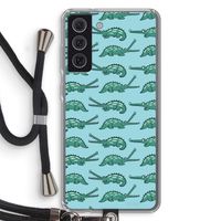 Kroko: Samsung Galaxy S21 FE Transparant Hoesje met koord