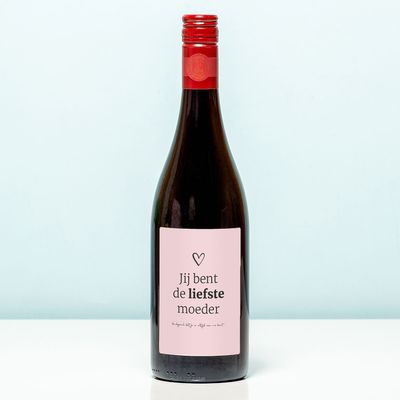 Wijnfles Dankjewel Jij Bent De Liefste - Rood (Merlot)