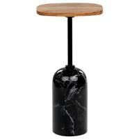 Beliani - OASIS - Bijzettafel - Zwart|Bruin - Hout Beliani - OASIS - Bijzettafel - Zwart|Bruin - Hout