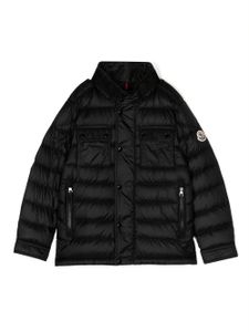 Moncler Enfant doudoune à patch logo - Noir