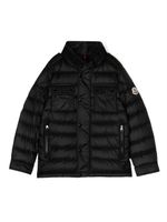 Moncler Enfant doudoune à patch logo - Noir - thumbnail