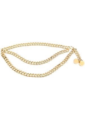 CHANEL Pre-Owned ceinture en chaînes à breloques - Or
