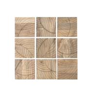 Wanddecoratie Home ESPRIT Natuurlijk Modern Blad van een plant 90 x 3 x 90 cm (9 Onderdelen)
