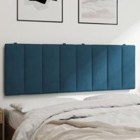 Hoofdbordkussen 140 cm fluweel blauw