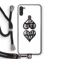Big butt bigger heart: Samsung Galaxy A11 Transparant Hoesje met koord