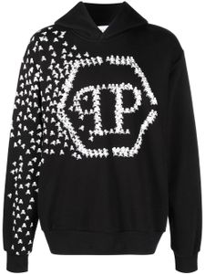 Philipp Plein hoodie Skull and Bones en coton - Noir