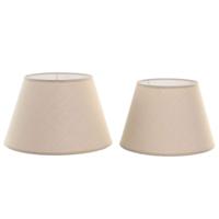 Lampenkap Home ESPRIT Beige Linnen Metaal 40 x 40 x 25 cm (2 Stuks)