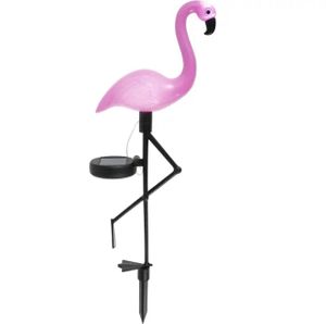 Roze Flamingo Tuitlamp op Zonne-Energie - tuin&buiten - Spiritueelboek.nl