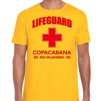 Reddingsbrigade / lifeguard Copacabana Rio De Janeiro t-shirt geel / voor bedrukking heren 2XL  -