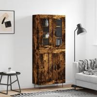 Hoge kast 69,5x34x180 cm bewerkt hout gerookt eikenkleurig Hoge kast 69,5x34x180 cm bewerkt hout gerookt eikenkleurig