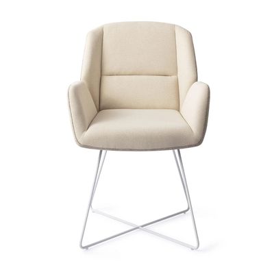 Jesper Home Myoko eetkamerstoel Sandy Hill cross white