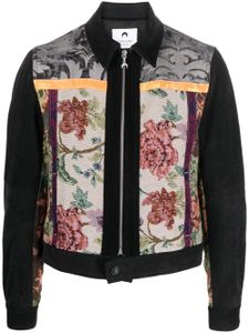 Marine Serre veste Regenerated Floral Tapestries - Noir