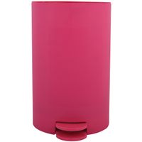MSV kleine pedaalemmer - kunststof - fuchsia roze - 3L - 15 x 27 cm - Badkamer/toilet   - - thumbnail