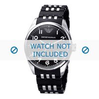 Armani horlogeband AR0507 Rubber Zwart 26mm