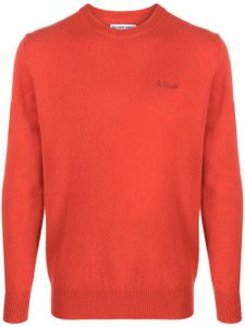 MC2 Saint Barth logo-embroidered crew-neck jumper - Orange