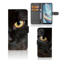 OPPO Reno4 Z | Telefoonhoesje | Met pasjeshouder | Zwarte Kat
