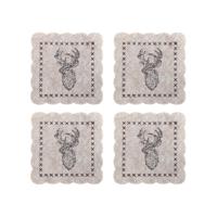 Svenska Living Onderzetter rendier vilt set a 4 10cm