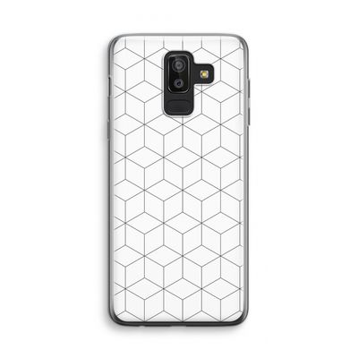 Zwart-witte kubussen: Samsung Galaxy J8 (2018) Transparant Hoesje