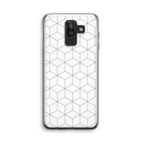 Zwart-witte kubussen: Samsung Galaxy J8 (2018) Transparant Hoesje