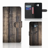 Samsung Galaxy J6 Plus (2018) Book Style Case Steigerhout - thumbnail