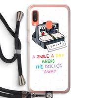 Smile: Samsung Galaxy A20e Transparant Hoesje met koord