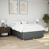 Bedframe zonder matras stof donkergrijs 140x190 cm