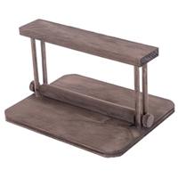 CM Servettenhouder - Rechthoek - hout - donker bruin - 21 x 17 x 12 cm