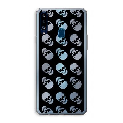 Musketon Skulls: Samsung Galaxy A20s Transparant Hoesje