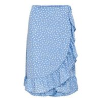 ONLY rok ONLMONZOOM met all over print en volant lichtblauw/wit - thumbnail