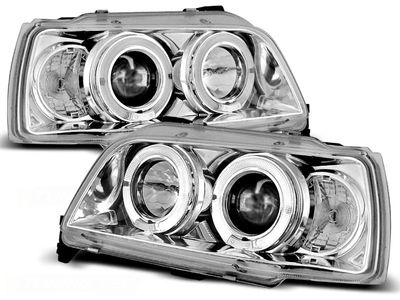 Tuning-Tec Koplampen dual halo rims RENAULT CLIO 06 90-95 ANGEL EYES CHROOM