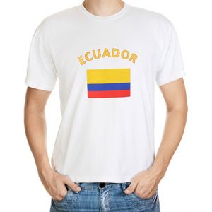 Wit heren t-shirt Ecuador 2XL  -