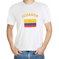 Wit heren t-shirt Ecuador 2XL  - - thumbnail