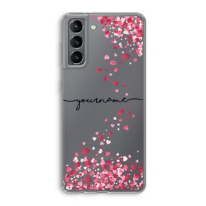 Hartjes en kusjes: Samsung Galaxy S21 Transparant Hoesje