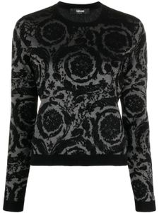 Versace pull à motif Barocco - Noir