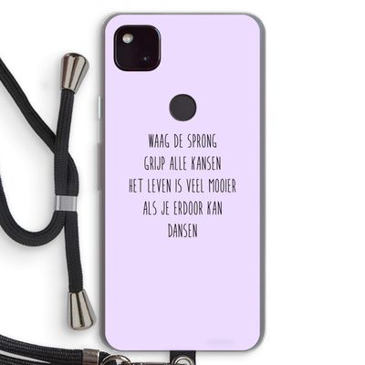 Sprong: Pixel 4a 5G Transparant Hoesje met koord