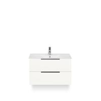 Seville Badmeubelset 80 cm - Wit Hoogglans Edge greep - Wastafel Enjoy